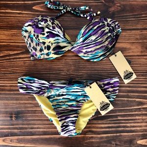 A. Che Animal Print Bikini